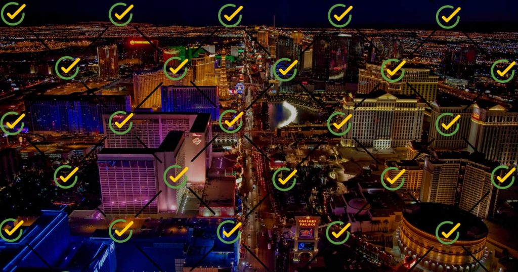 image of the las vegas strip with the global accounting solutions inc logo overlay