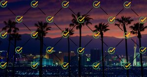 skyline of Las Vegas at night